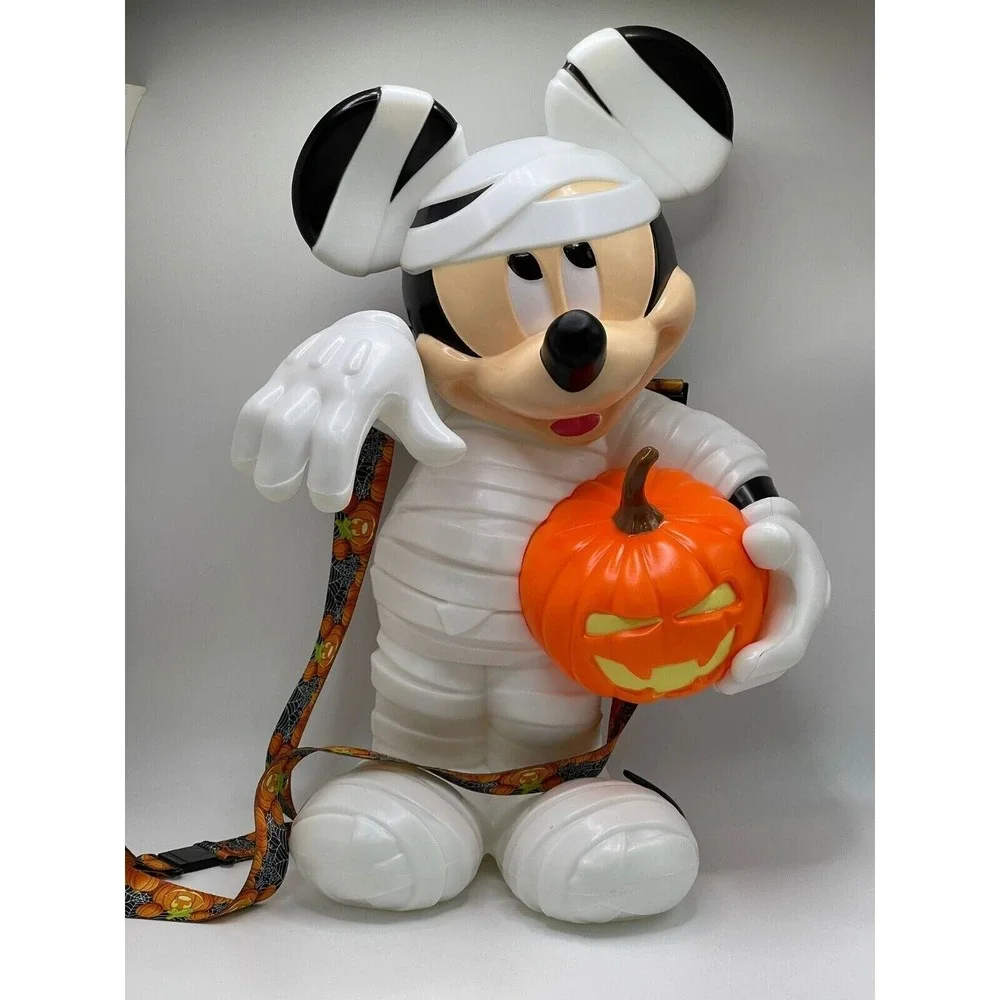 2022 Disney Parks Glow in the Dark MICKEY MOUSE Mummy Halloween Popcorn Bucket N